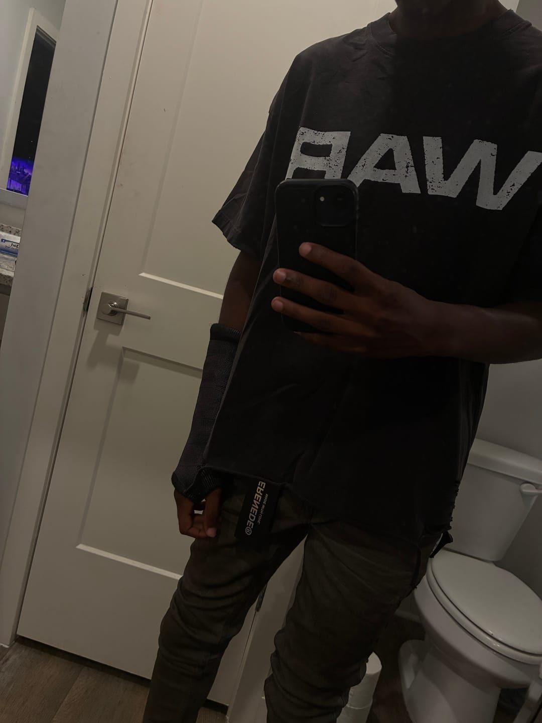 Customer photo review of War Destroyed Distressed Vintage Shirt Streetwear Ripped Fashion Y2K