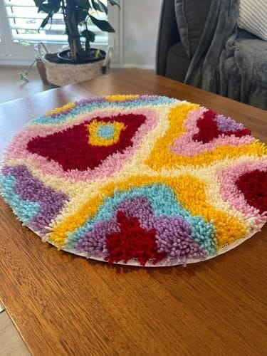 Customer photo review of FLOWER BOMB RAINBOW - Rug Making Kit