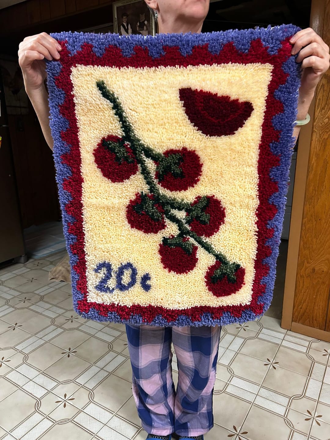 Customer photo review of Tomato Stamps - XL Latch Hook Rug Kit