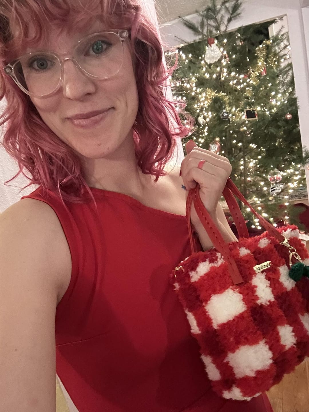Customer photo review of RED GINGHAM - Woven Tote Bag Kit