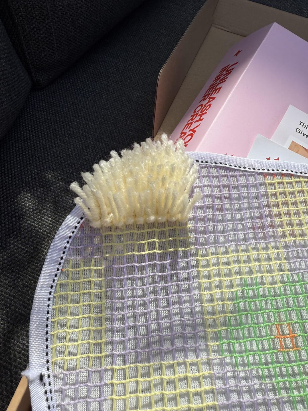 Customer photo review of CHECK ME OUT - Rug Making Kit