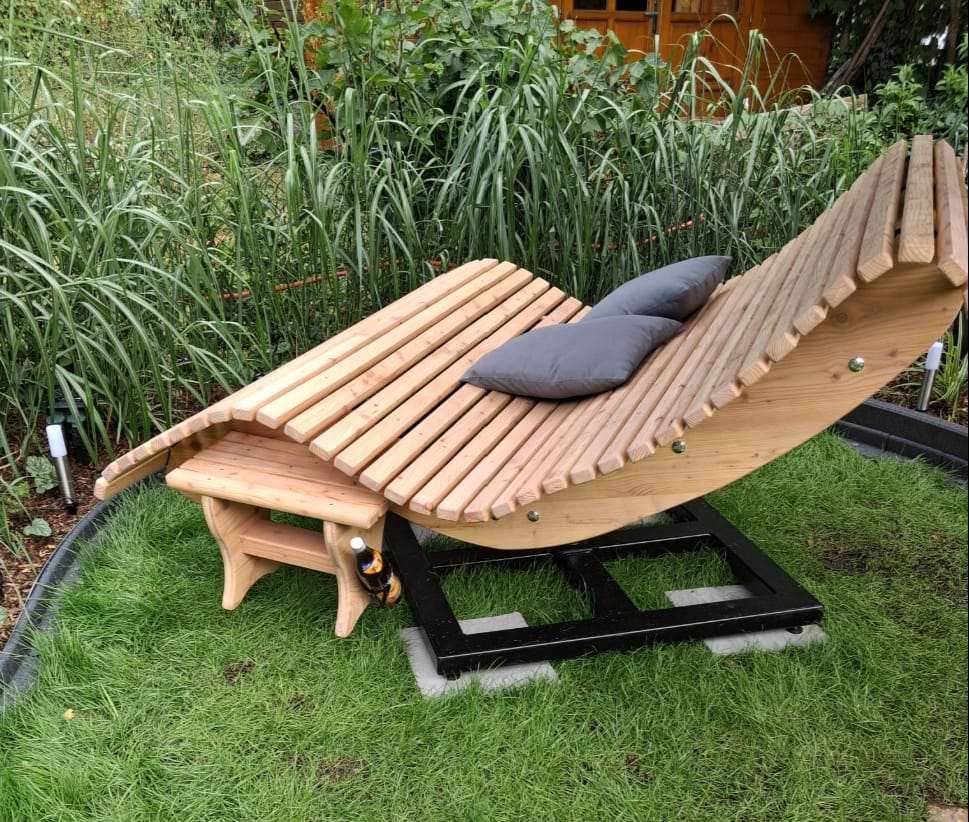 Customer photo review of Doppelliege Schwungliege "Tegernsee" Wellenliege mit Drehgestell