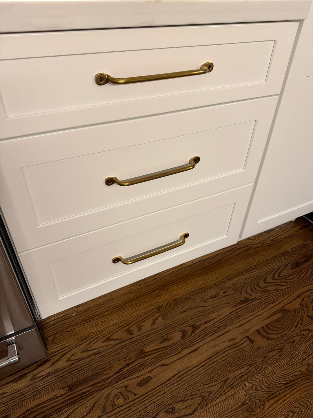 Customer photo review of Serene Cabinet Pulls - Antique Brass