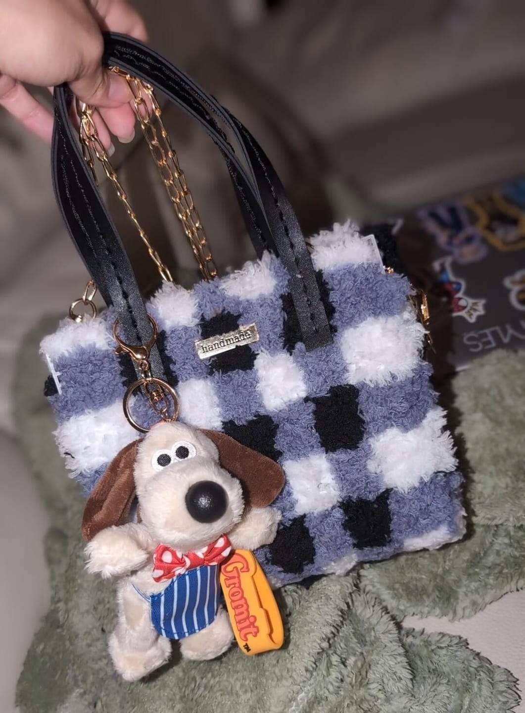 Customer photo review of Black Gingham - Woven Tote Bag Kit