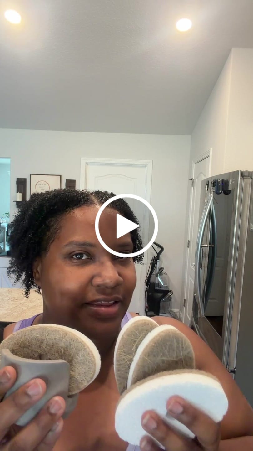 Customer video review of Bundle & Save! 4 pk Plant-Based Oval Heart Sponges + Diatomite Sponge Holder | Reduce Toxins in Your Kitchen
