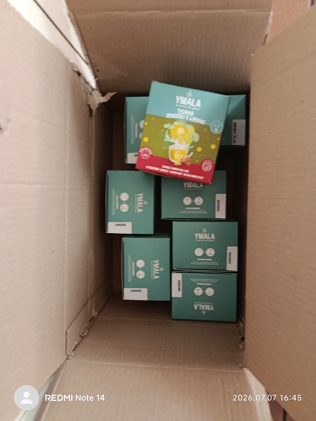 Customer photo review of 16 capsule Lavazza A Modo Mio®* Tisana Zenzero Limone
