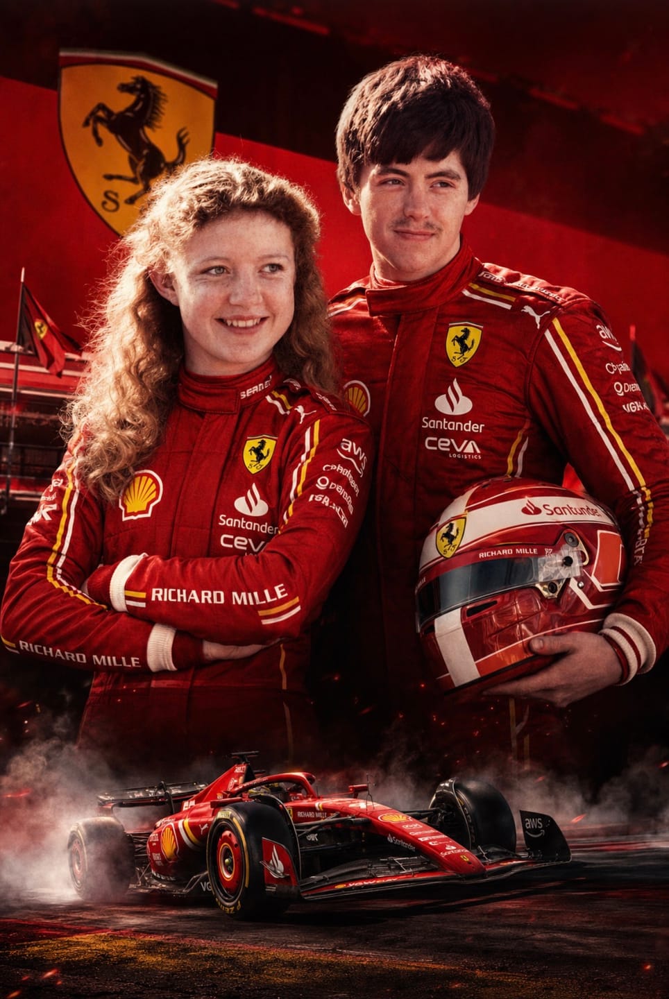 Customer photo review of Custom F1 Racing Portrait