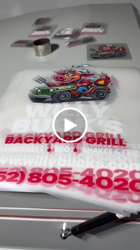 Customer video review of DTF Transfers Upload Your Gang Sheet