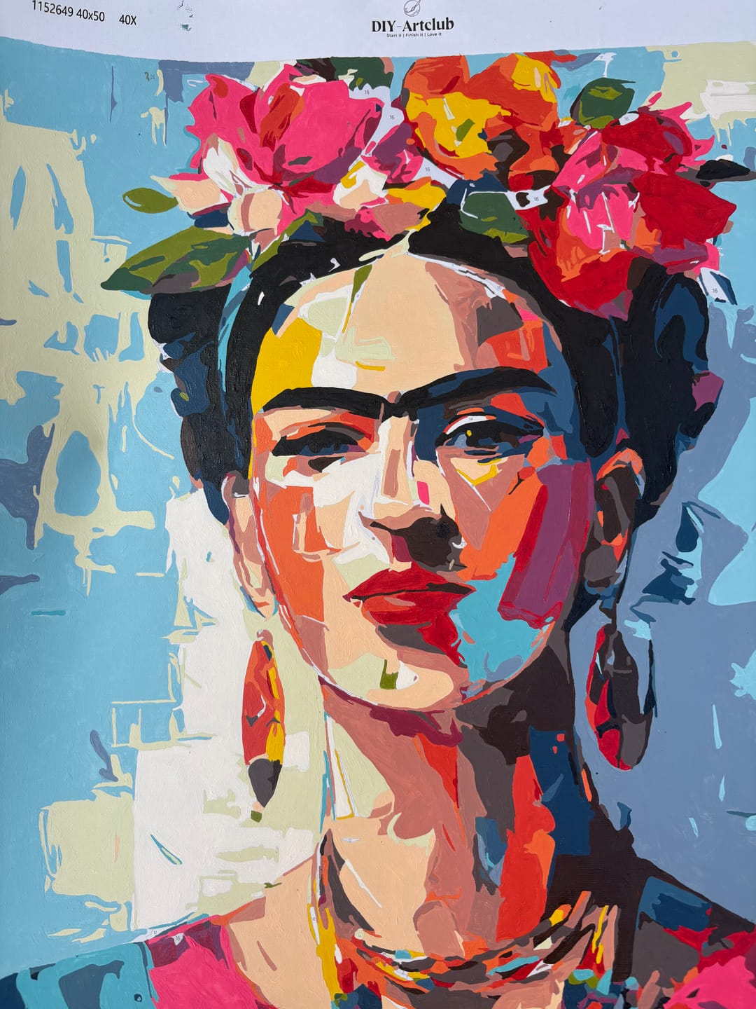 Customer photo review of Expressive Frida | Paint by Number