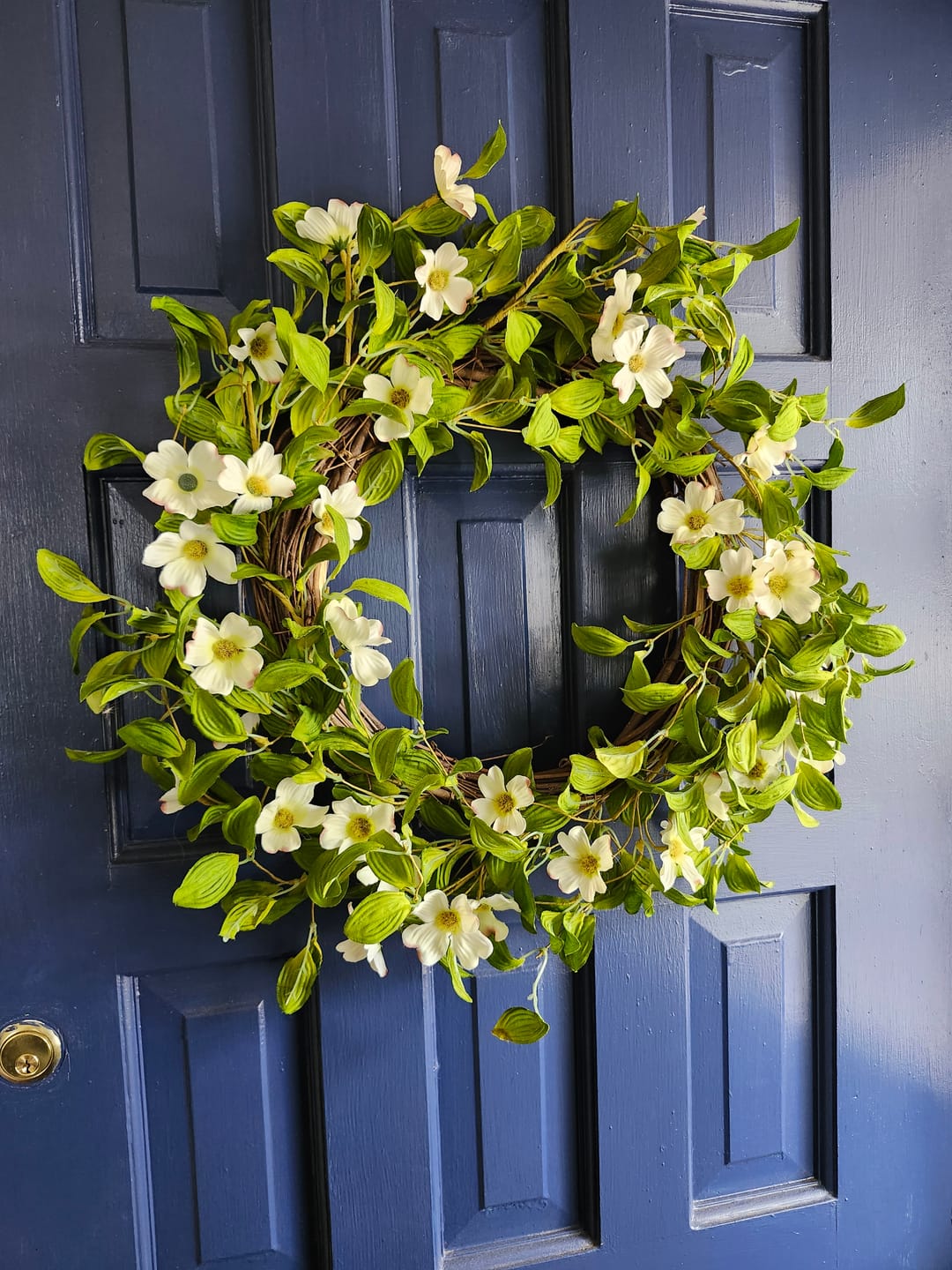 Customer photo review of Faux Dogwood Wreath