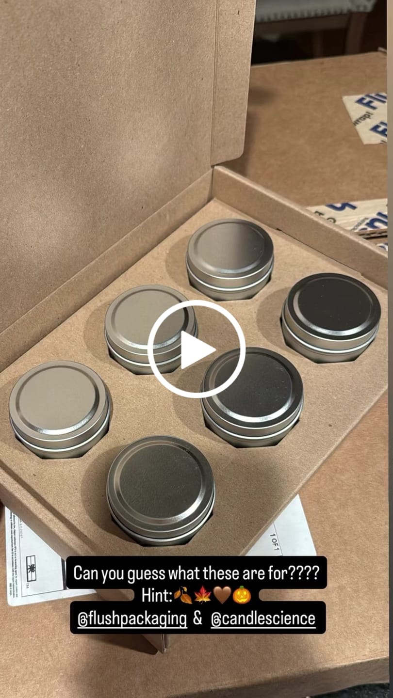 Customer video review of 2 oz Candle Tin 6-Pack Shipping Box™