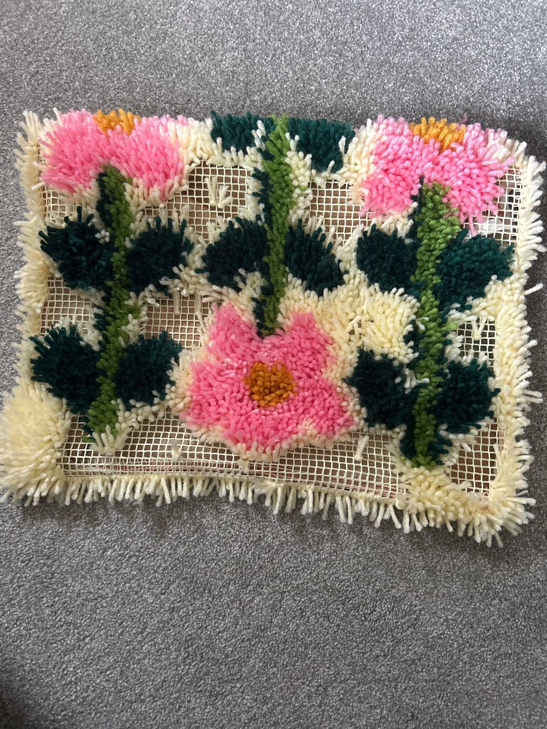 Customer photo review of PASTEL PICK OF THE BUNCH - Latch Hook Cushion Kit