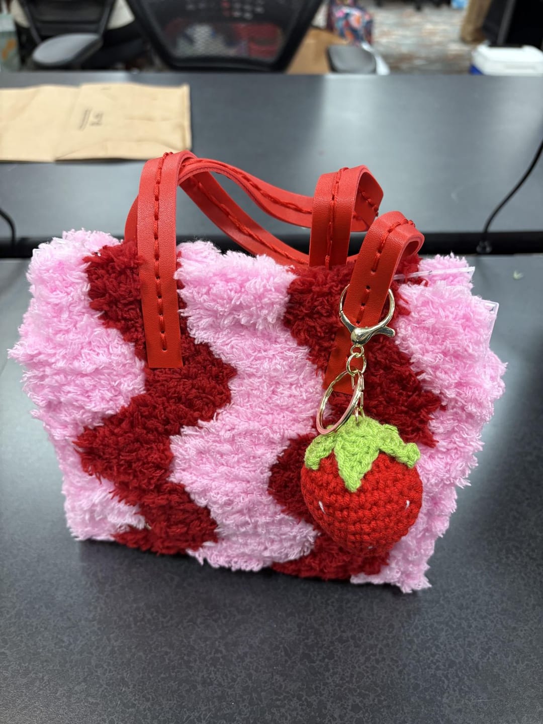 Customer photo review of Pink Gingham - Woven Tote Bag Kit