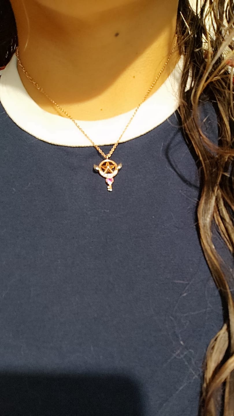 Customer photo review of Collar Llave Estrella | Plata Baño de Oro Rosa 18K | Cardcaptor Sakura
