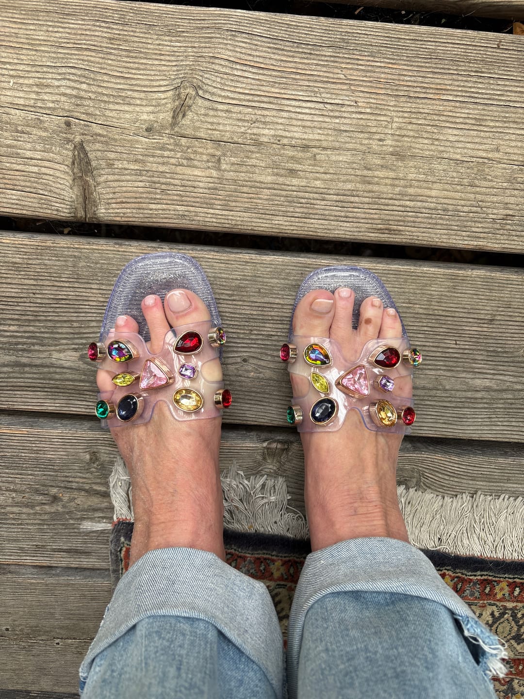 Customer photo review of Pantolette / Beatrice - Weiß Transparent