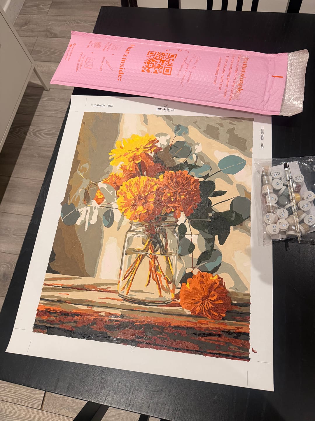 Customer photo review of Marigold bouquet | Paint by Number