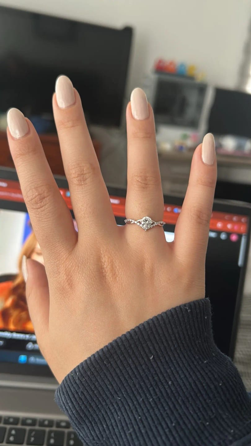 Customer photo review of Vivienne Crystal Silver Ring