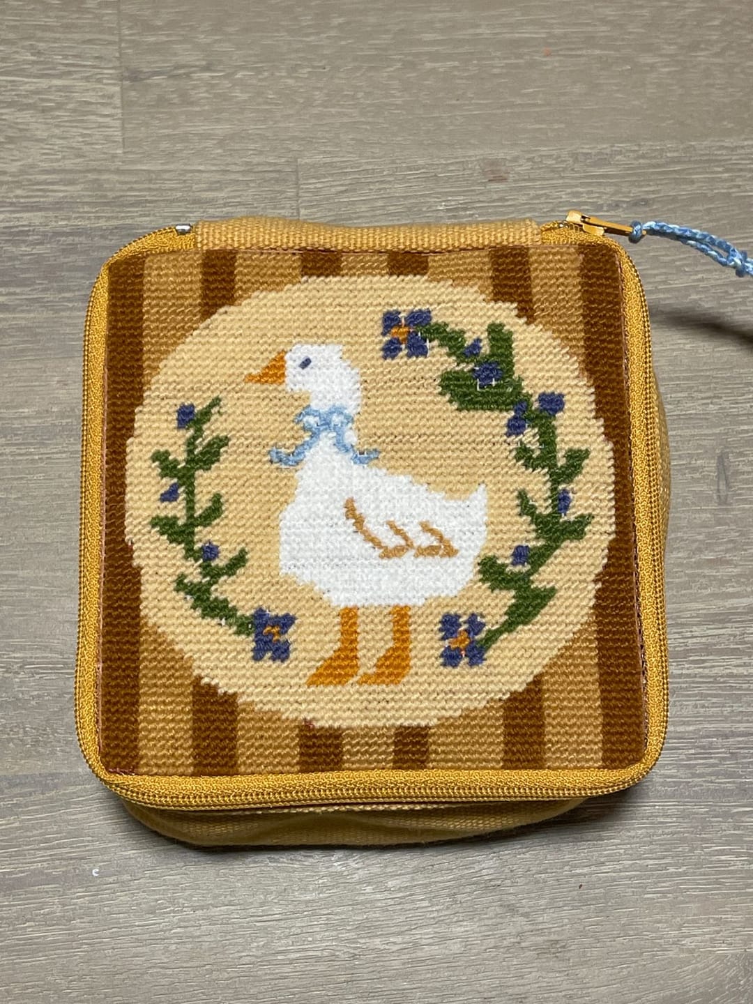 Customer photo review of Duck, Duck, Goose - Needlepoint Pouch Kit