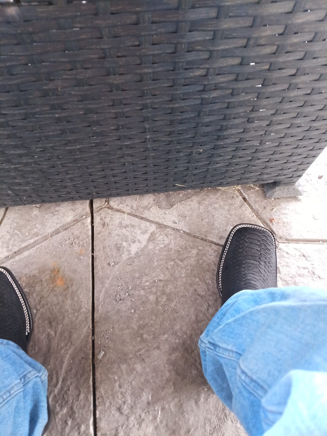 Customer photo review of Matte Black Python Leather Boots - Square Toe