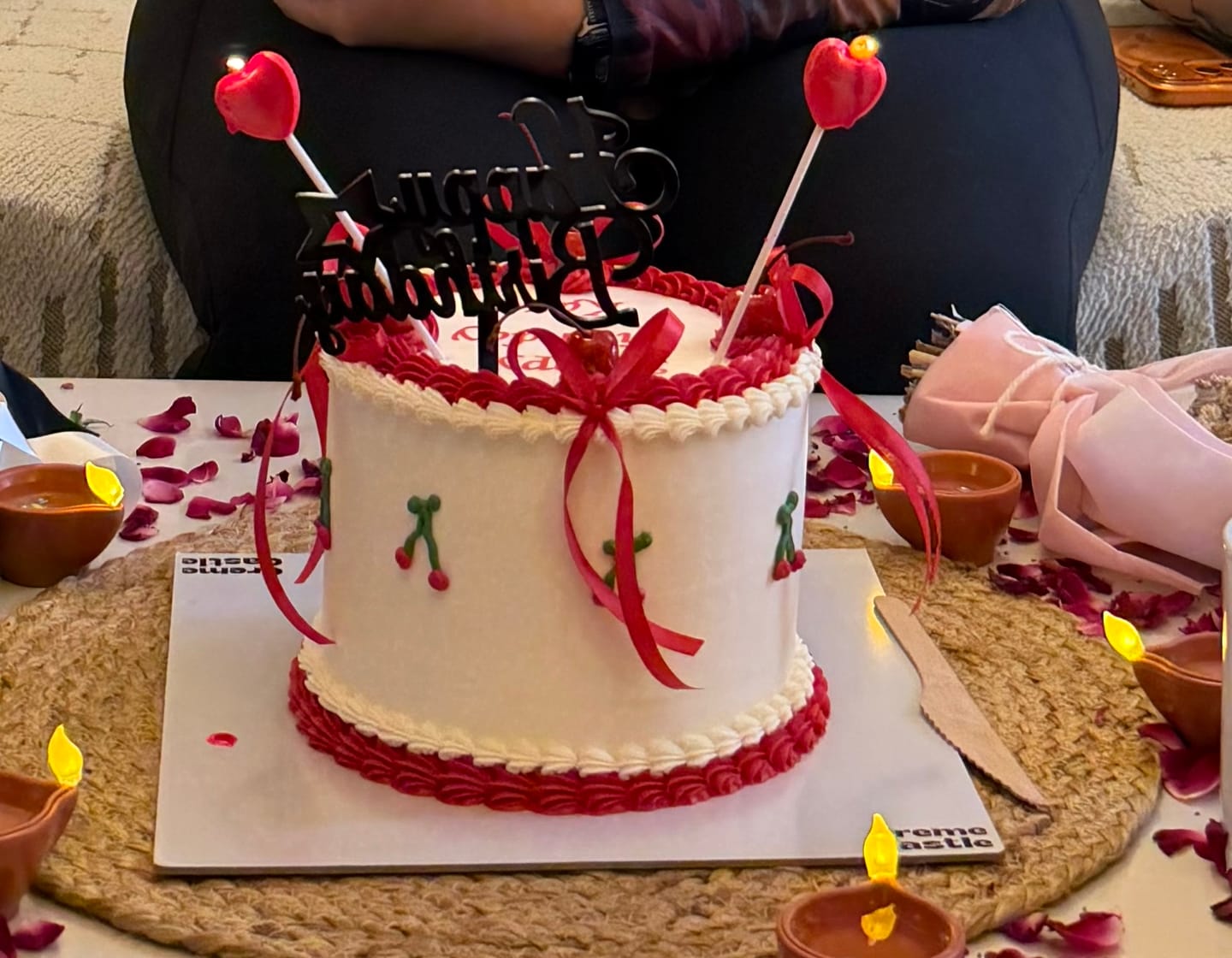 Customer photo review of Cherry Vintage Cake