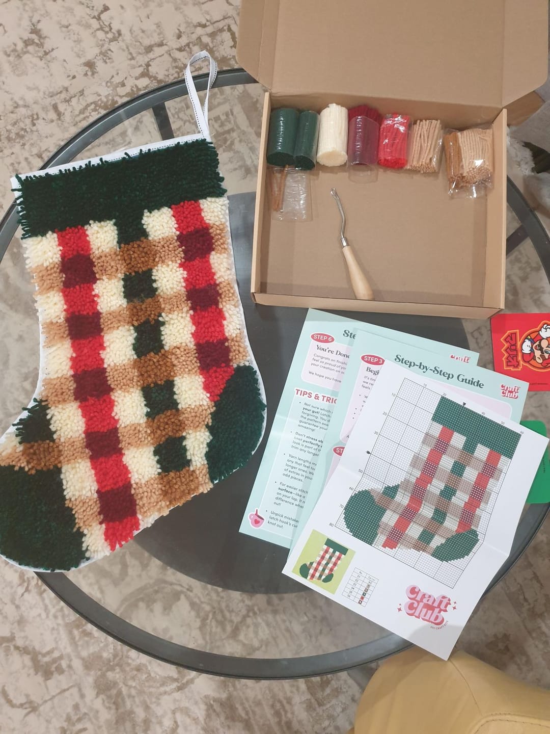 Customer photo review of COZY PLAID - Christmas Stocking Kit
