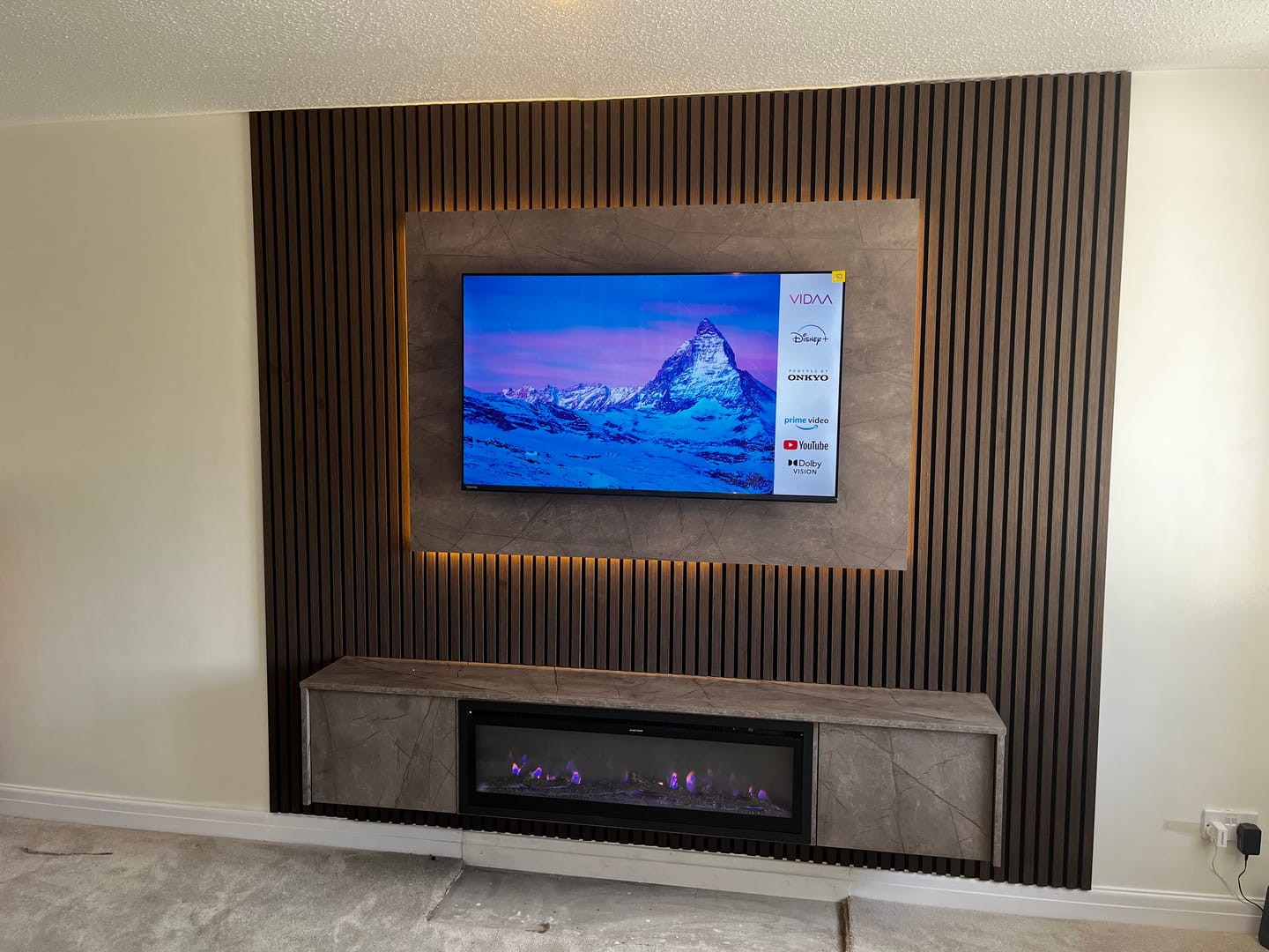 Customer photo review of Acoustic Slat Panel - Smoked Walnut