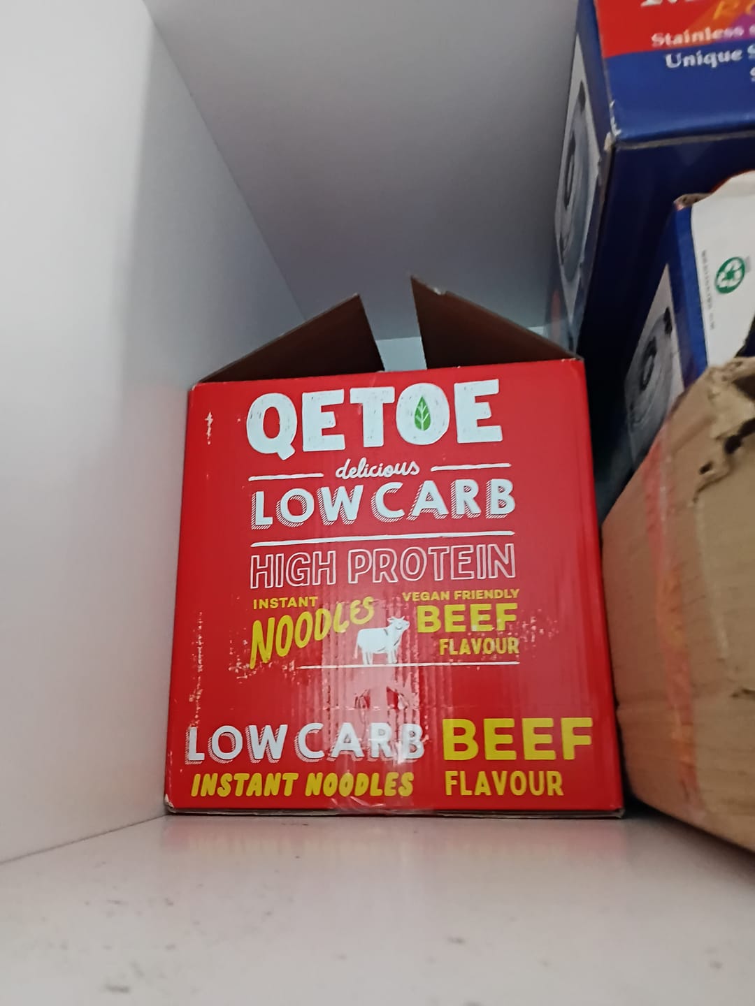 Customer photo review of Qetoe Low Carb High Protein Instant Cup Noodle - COMBO 12 PACK
