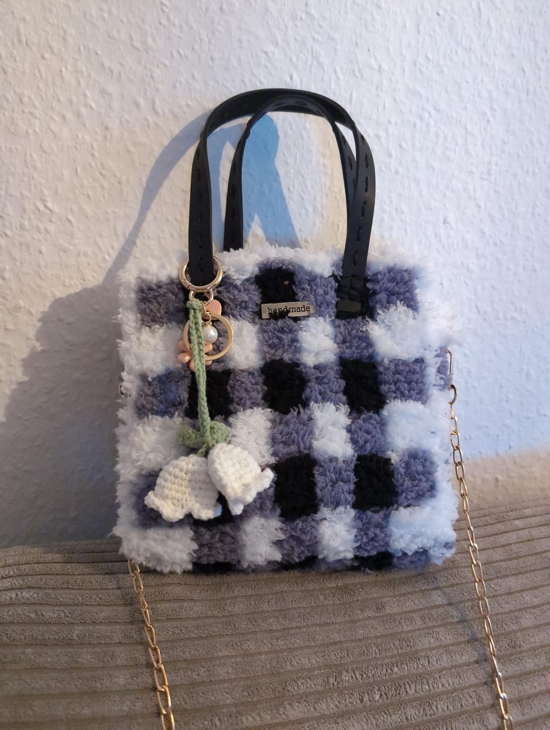 Customer photo review of Black Gingham - Woven Tote Bag Kit