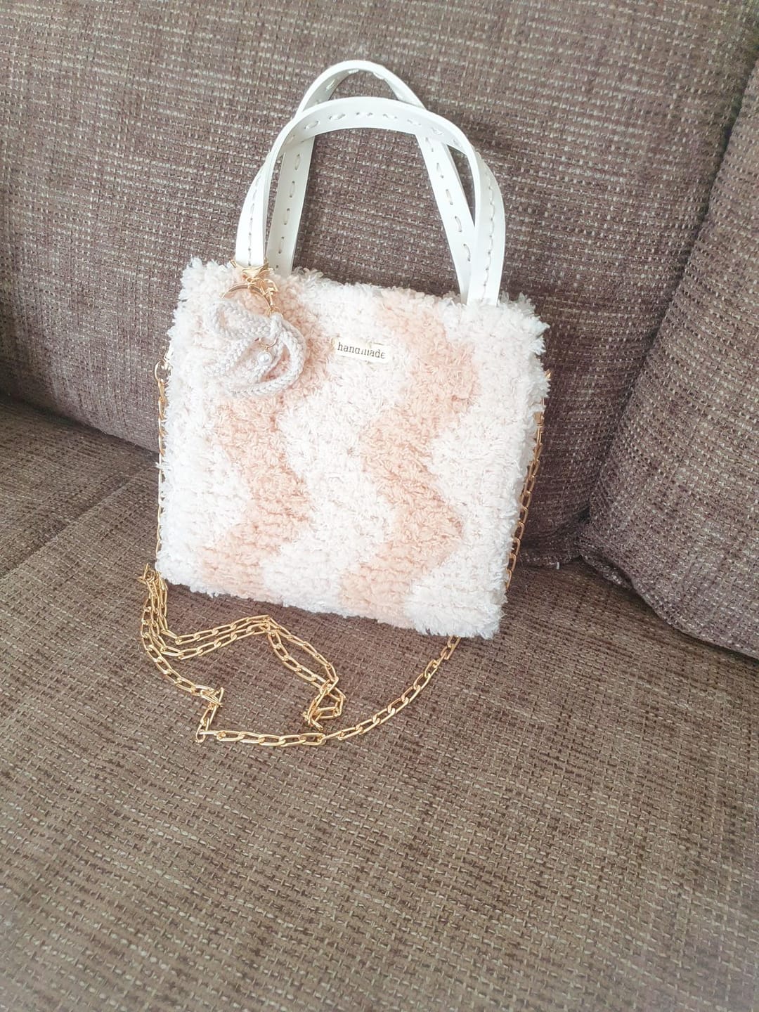 Customer photo review of Neutrals Wavey - Woven Tote Bag Kit