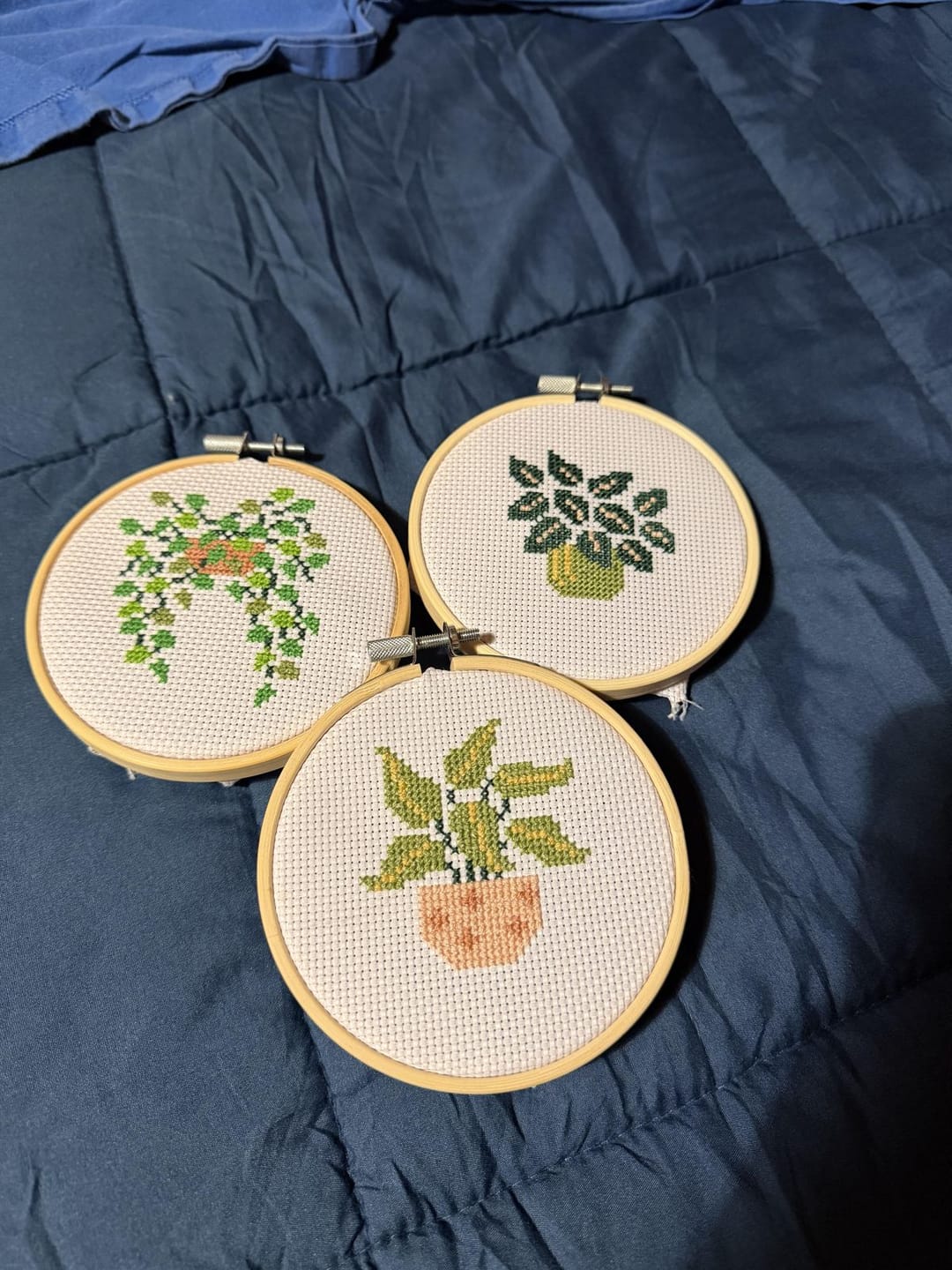 Customer photo review of POT PLANT MINIS - Cross Stitch Kit
