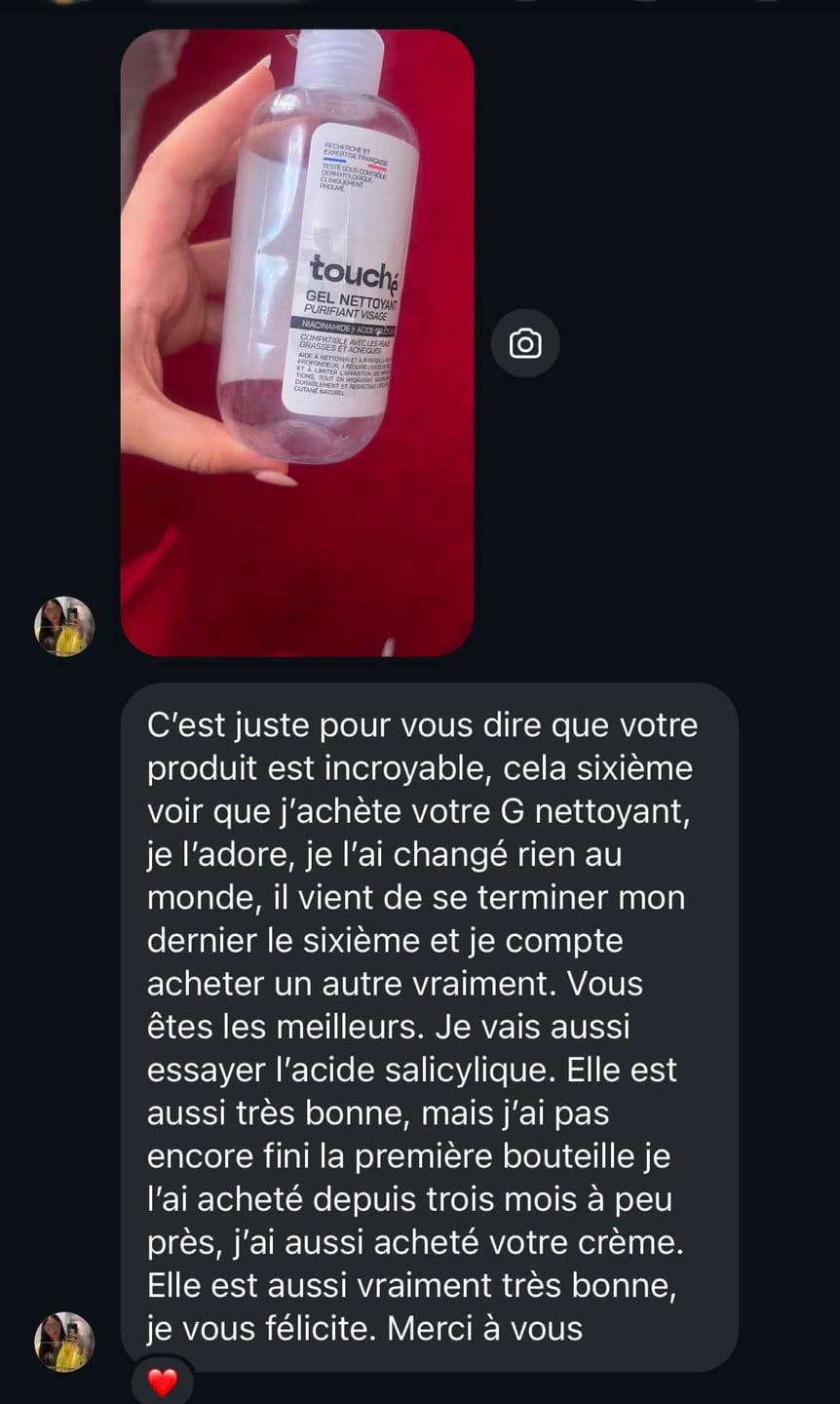 Customer photo review of Gel Nettoyant Purifiant Visage