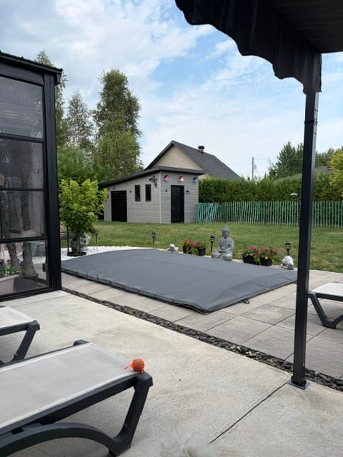 Customer photo review of Rolling Spa Cover - Ultimate Swim Spa Protection