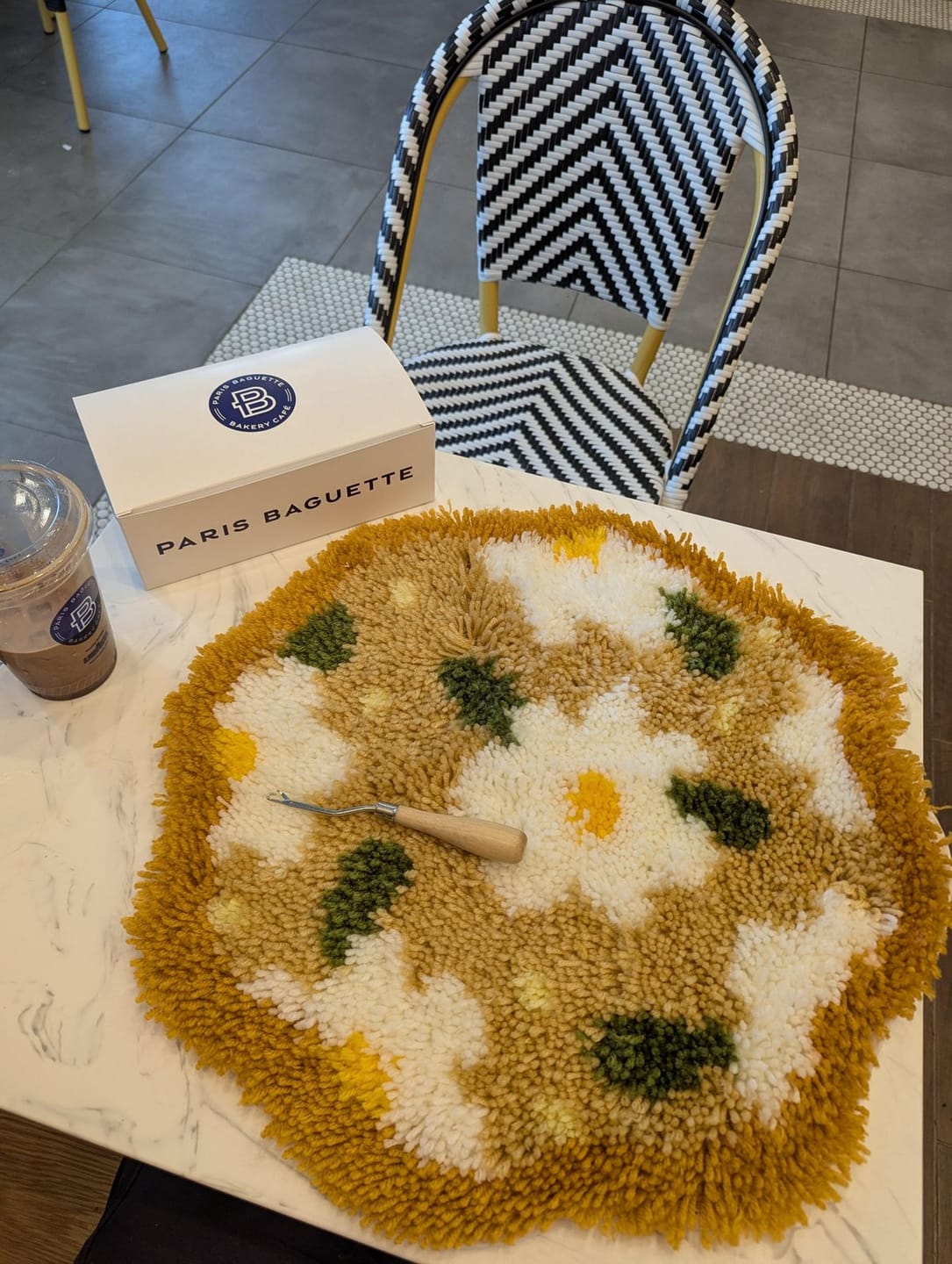 Customer photo review of Sunset Butterfly - Rug Making Kit