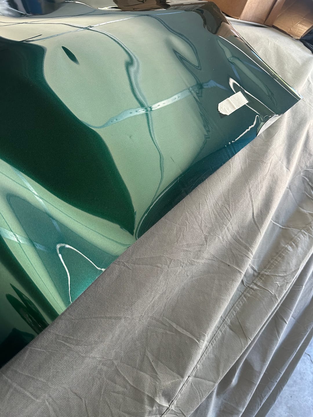 Customer photo review of Royal Green Metallic Car Wrap | Vinyl Film
