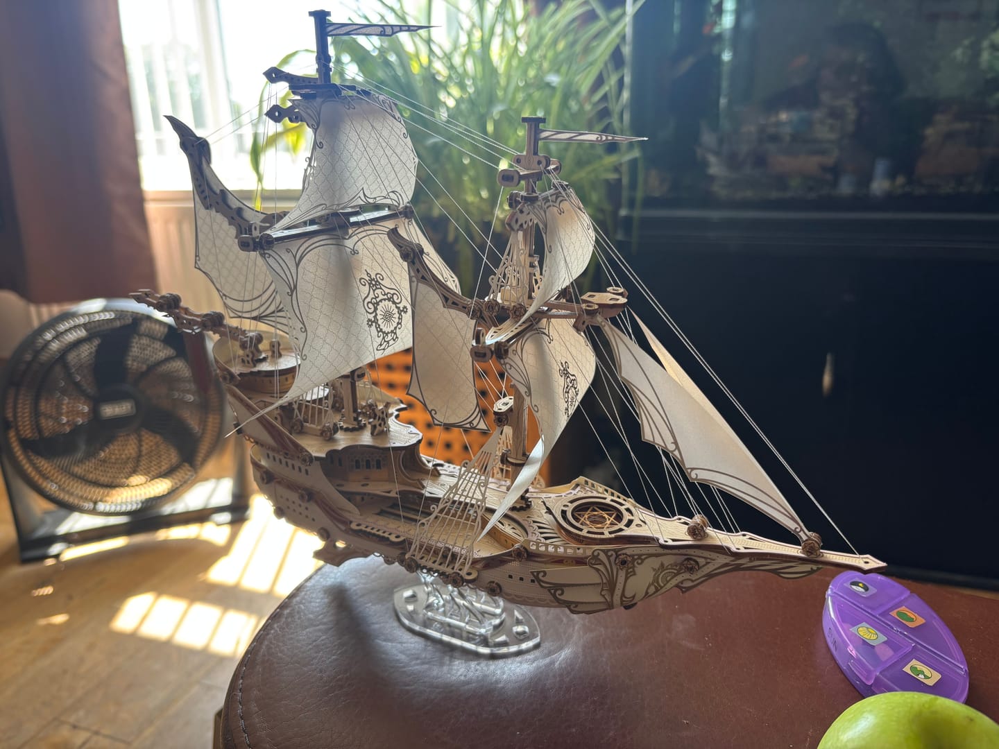 Customer photo review of Rokrgeek  Fantasy Elf Ship DIY 3D Wooden Puzzle Kit