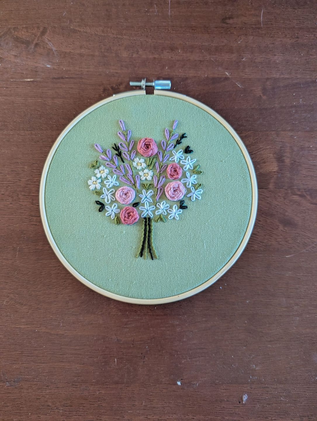 Customer photo review of DARLING DAISY BOUQUET - Embroidery Kit