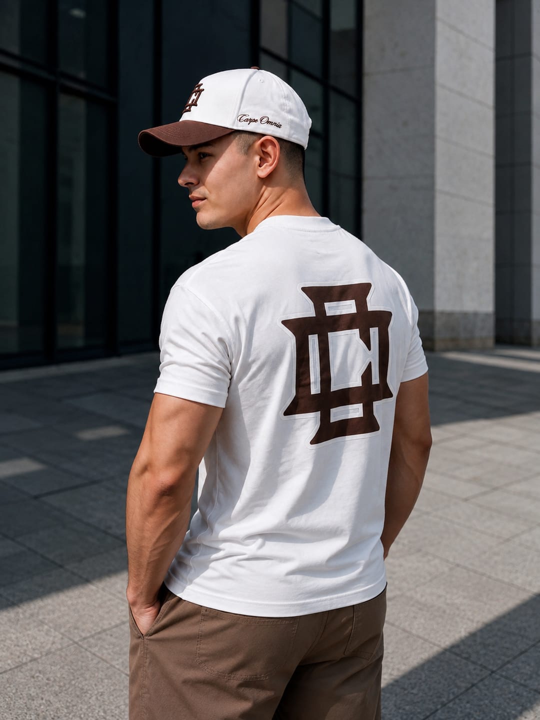 Customer photo review of Monogram T-Shirt White/Brown