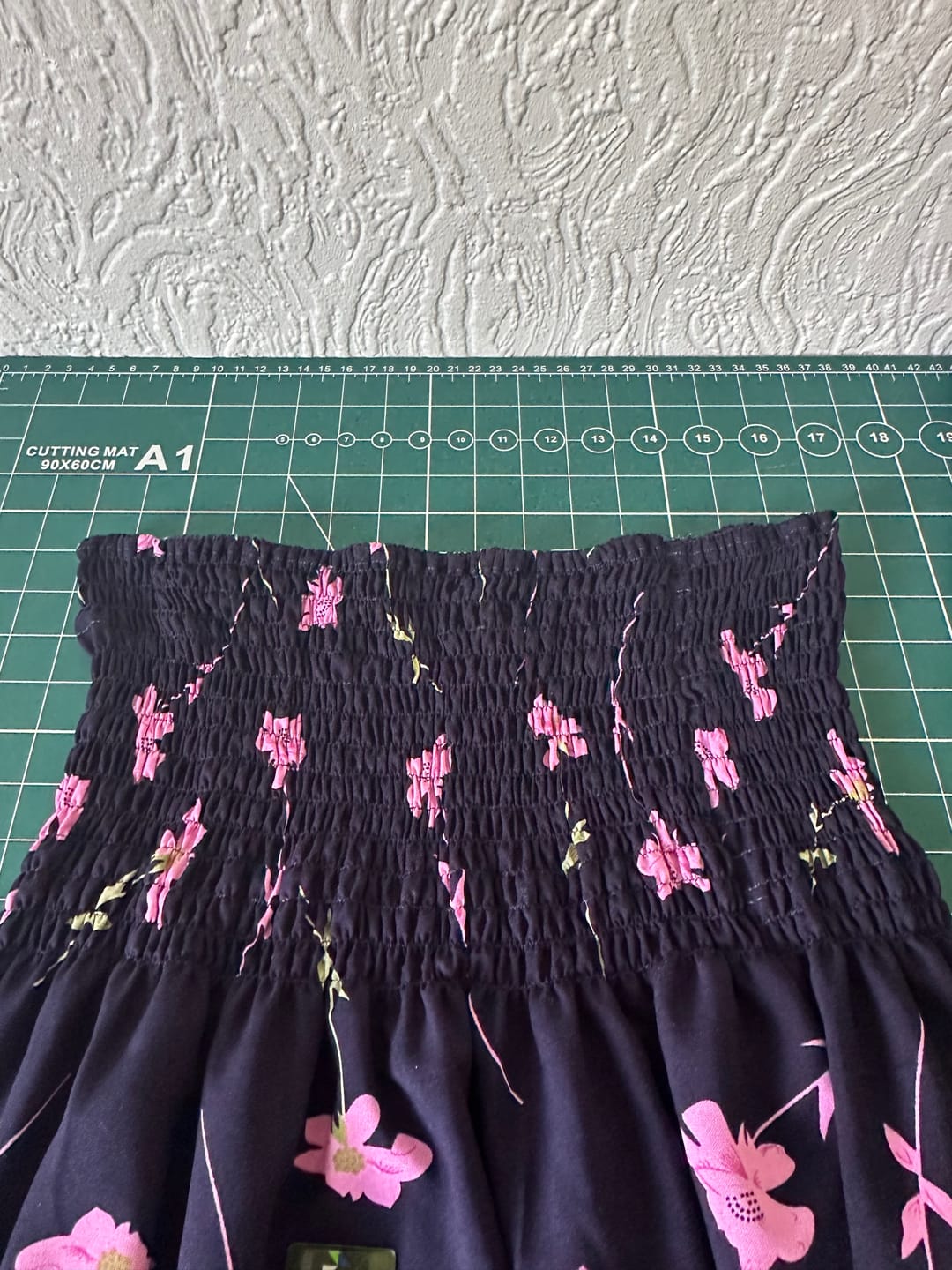 Customer photo review of Falling Flowers Viscose Challis Fabric