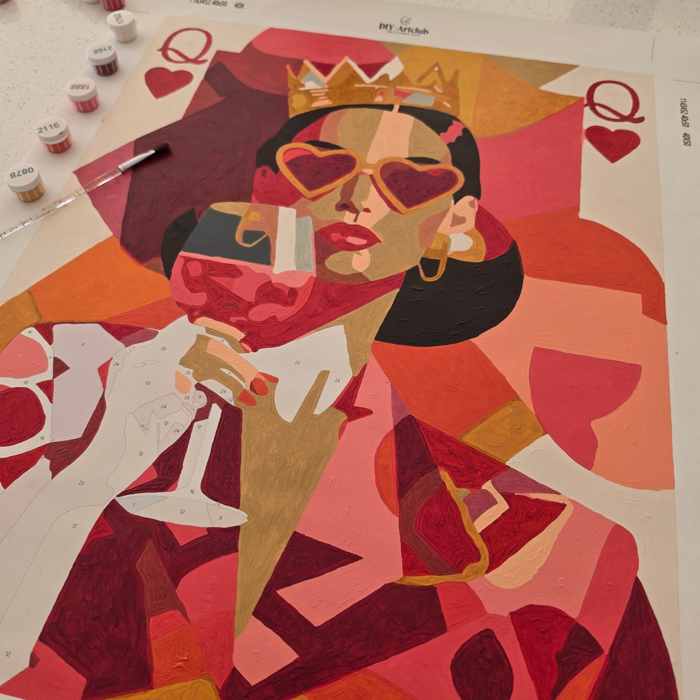 Customer photo review of The queen | Paint by Number