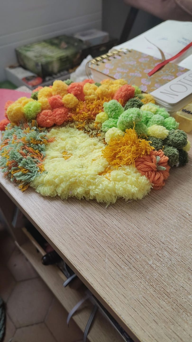 Customer photo review of PUMPKIN PATCH - Moss Coaster Kit