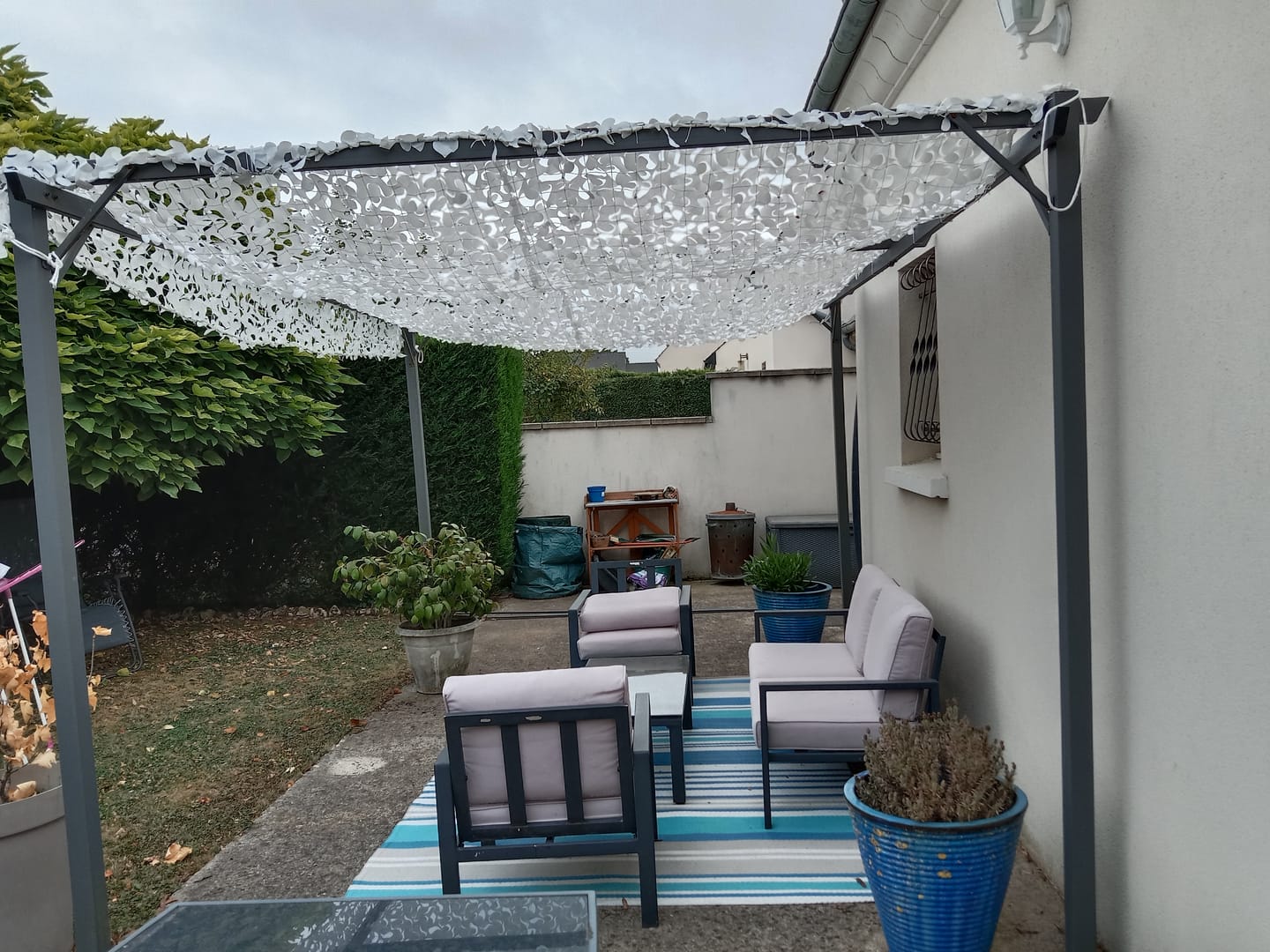 Customer photo review of Filet de camouflage renforcé blanc