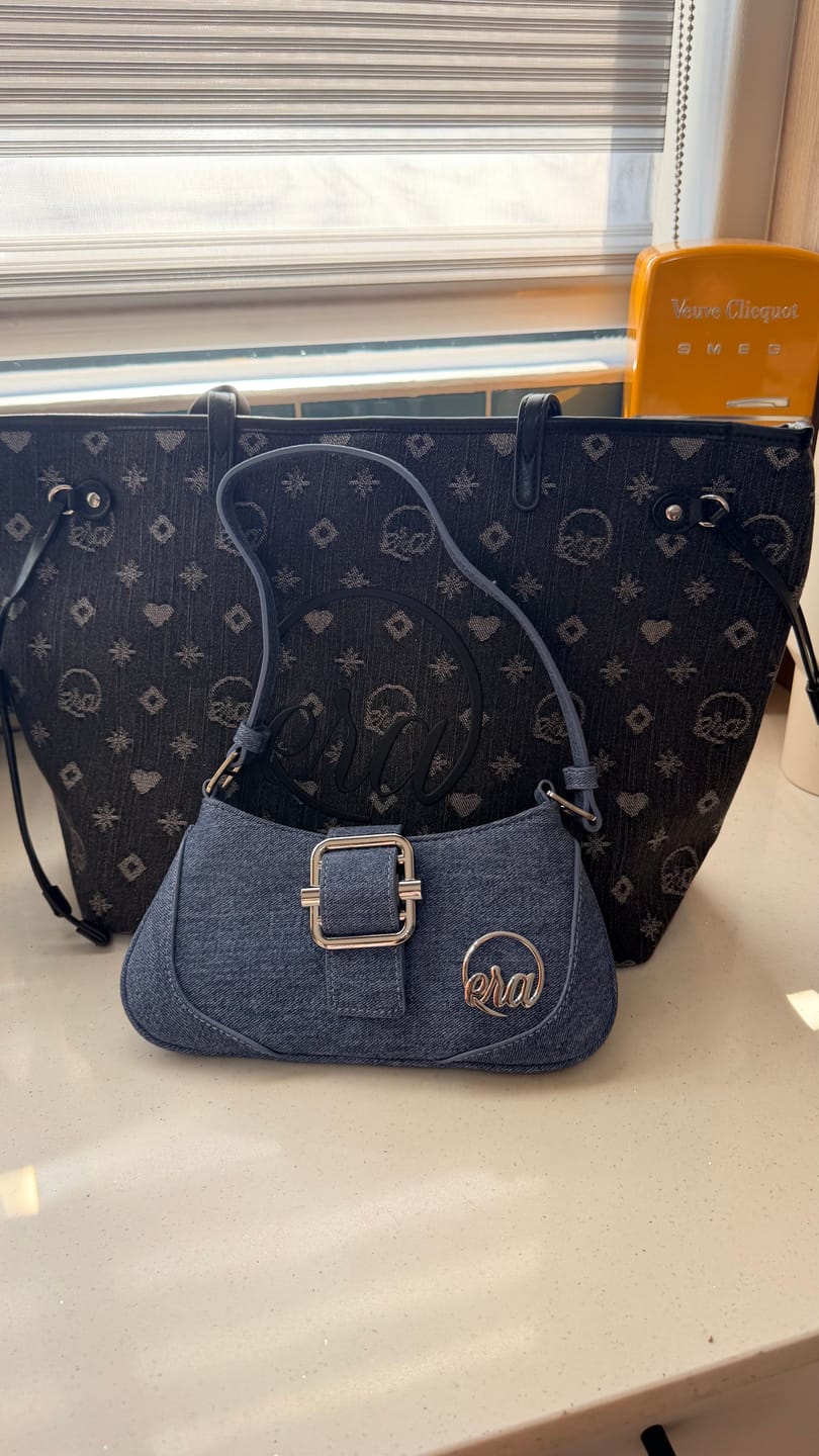 Customer photo review of Midnight Muse Denim Tote