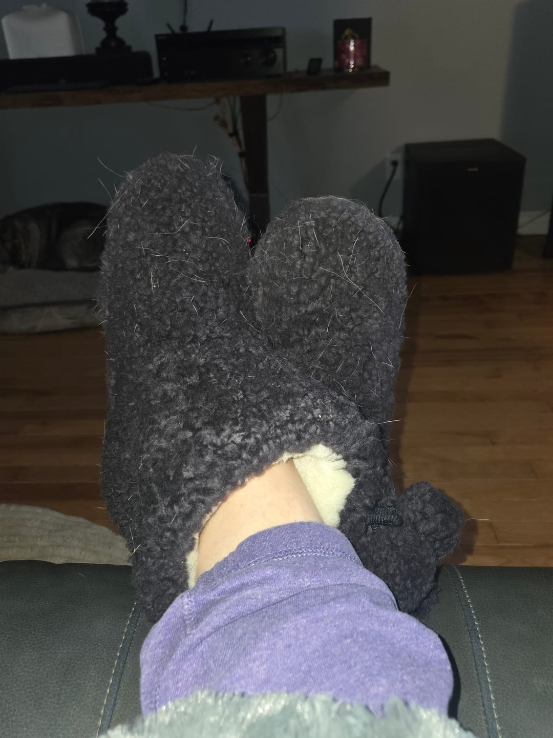 Customer photo review of Women's Sheepskin Wren Bootie Slippers (Final Sale)
