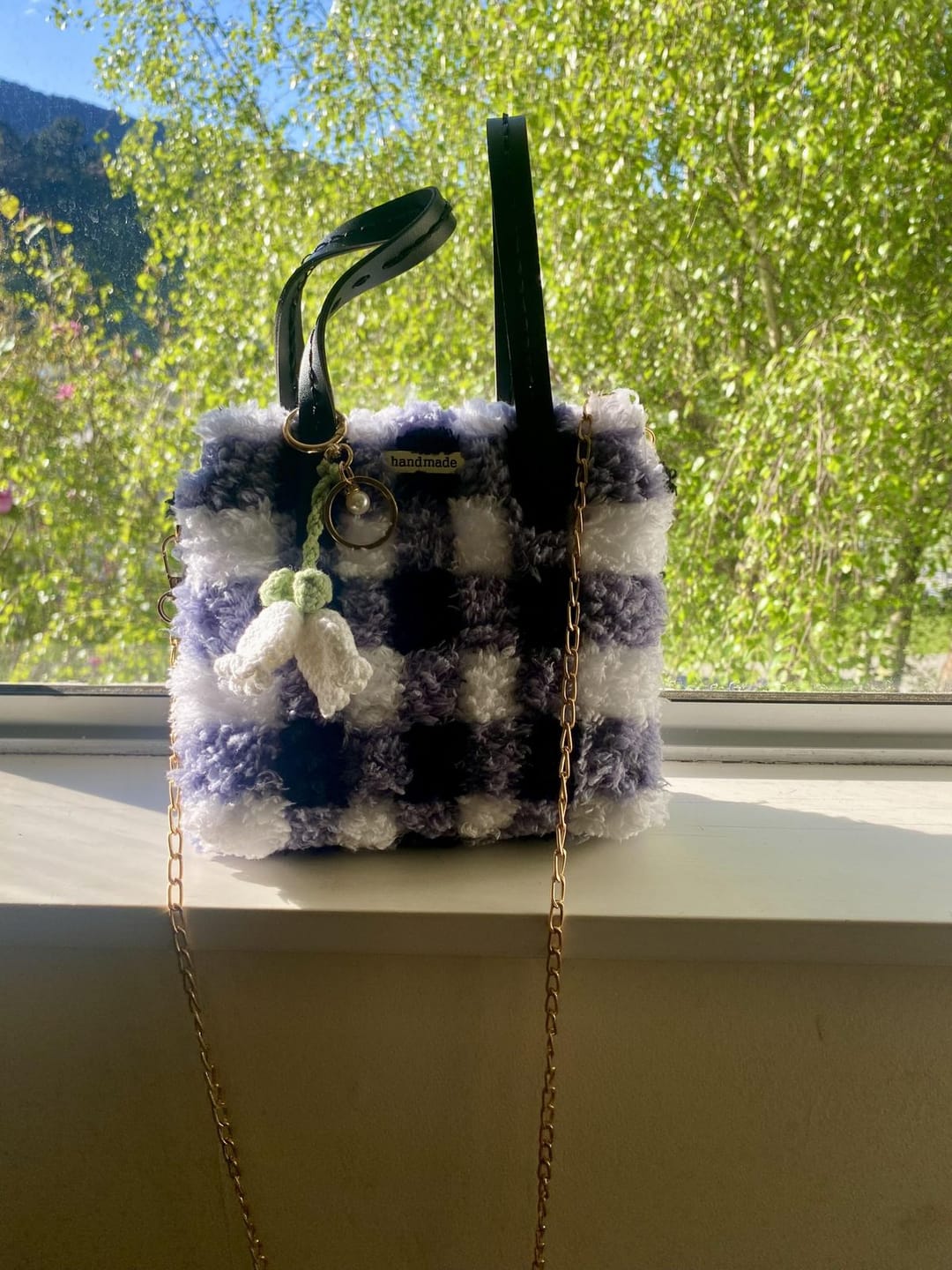 Customer photo review of Black Gingham - Woven Tote Bag Kit