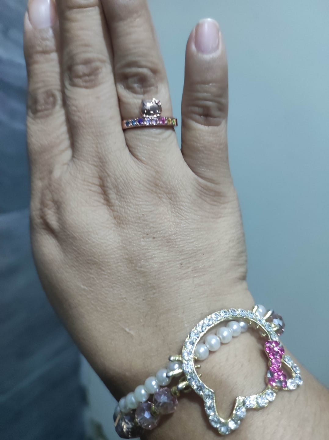 Customer photo review of Anillo Eternal Love | Plata con Baño de Oro Rosa 18k | Hello Kitty