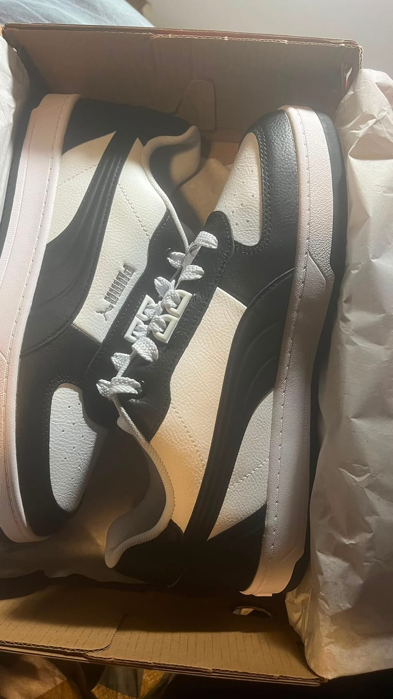 Customer photo review of Sapatilhas Homem Puma Caven 2.0 Lux Branco/Preto