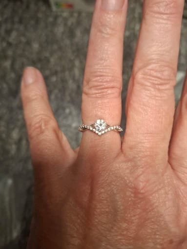 Customer photo review of Vivienne Crystal Silver Ring