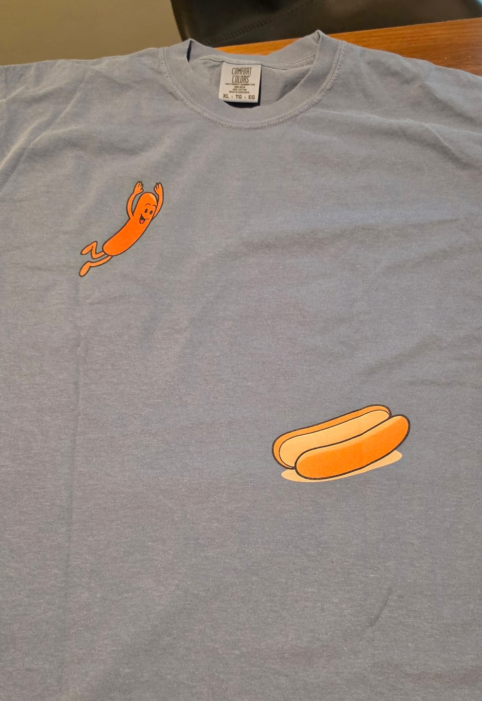 Customer photo review of Hotdog Dive — Premium Tee