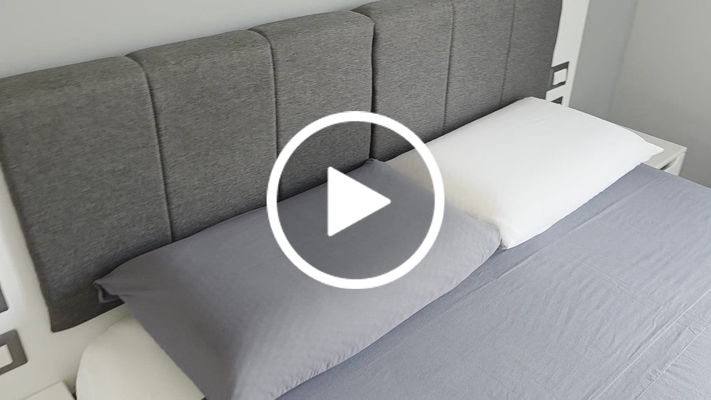 Customer video review of Federe, Coppia Federe, Copricuscini, 100% Microfibra Anallergica, Grigio Chiaro