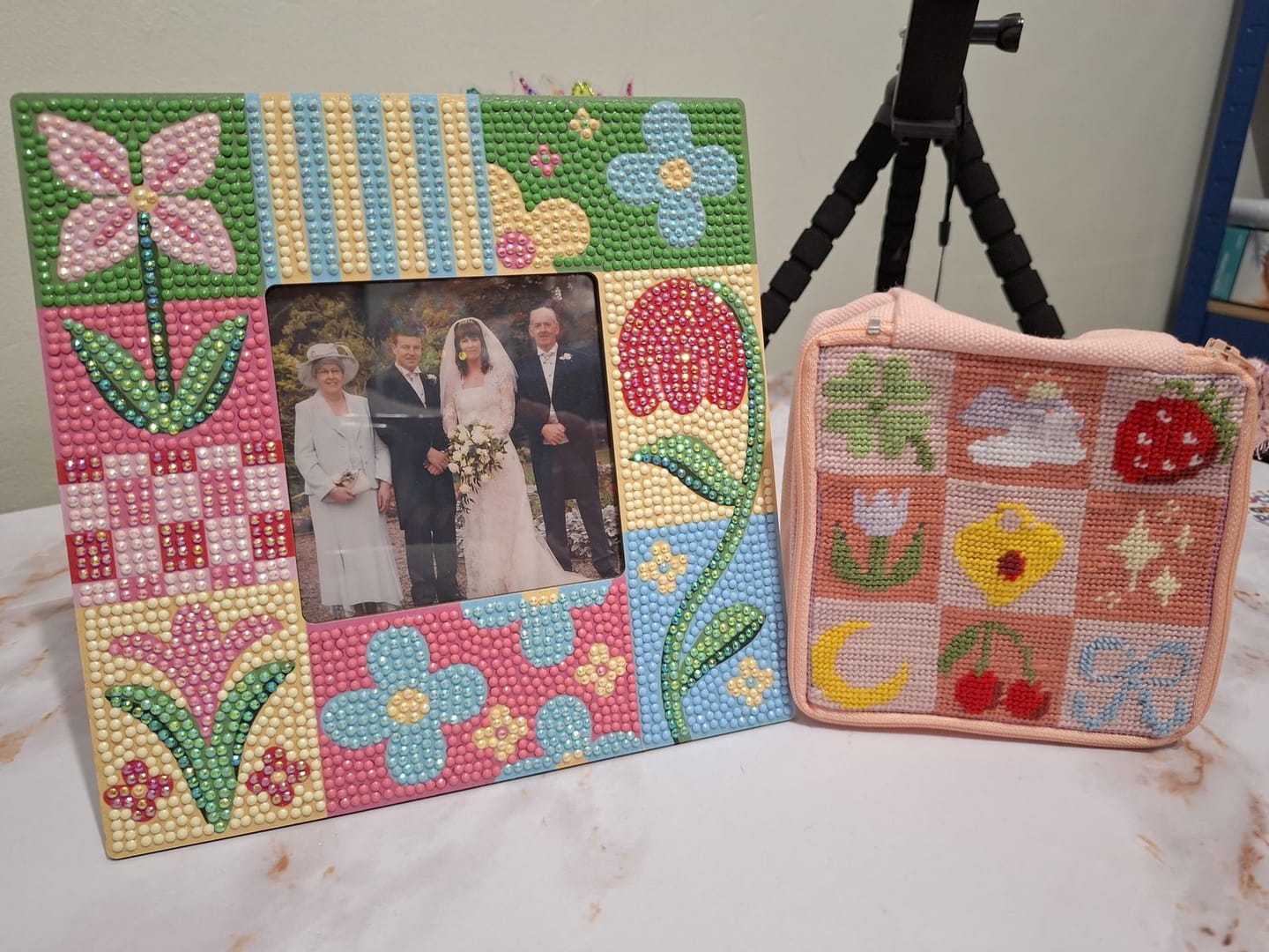 Customer photo review of Collage Club - Diamond Painting Mirror Frame Kit